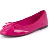 imageCUSHIONAIRE Womens Como Bow Flat with Memory Foam and Wide Widths AvailableFuchsia Patent