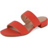 imageCUSHIONAIRE Womens Nolita two band low block heel slide sandal Memory Foam and Wide Widths AvailableCoral