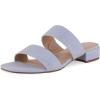 imageCUSHIONAIRE Womens Nolita two band low block heel slide sandal Memory Foam and Wide Widths AvailableFaded Blue