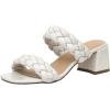 imageCUSHIONAIRE Womens Onyx braided Heel Sandal Memory Foam Wide Widths AvailableIvory