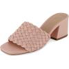 imageCUSHIONAIRE Womens Tasha woven heel sandal Memory FoamPale Blush