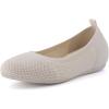 imageCUSHIONAIRE Womens Whiz Hidden Wedge Knit Flat with Memory Foam and Wide Widths AvailableCream