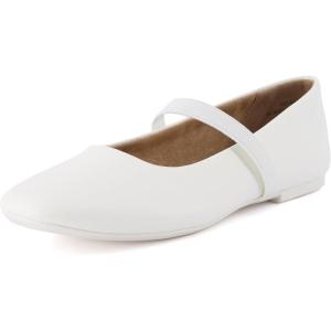 imageCUSHIONAIRE Womens Gigi Mary Jane Flat with Memory Foam and Wide Widths AvailableIvory