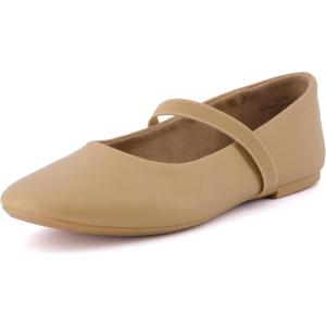 imageCUSHIONAIRE Womens Gigi Mary Jane Flat with Memory Foam and Wide Widths AvailableTan