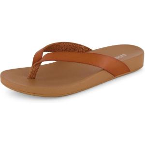 imageCUSHIONAIRE Womens Jacey thong footbed sandal Comfort FoamTan