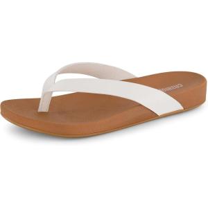 imageCUSHIONAIRE Womens Jacey thong footbed sandal Comfort FoamWhite