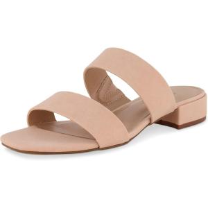 imageCUSHIONAIRE Womens Nolita two band low block heel slide sandal Memory Foam and Wide Widths AvailableNude