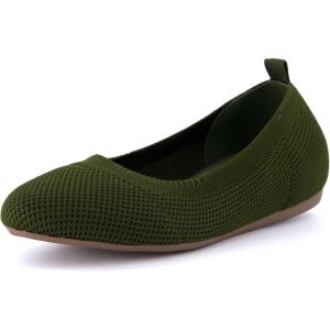 imageCUSHIONAIRE Womens Whiz Hidden Wedge Knit Flat with Memory Foam and Wide Widths AvailableGreen