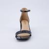 imageCUSHIONAIRE Womens Abbey one band square toe mid block heel sandal Memory Foam Wide Widths AvailableBlack Patent