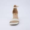 imageCUSHIONAIRE Womens Abbey one band square toe mid block heel sandal Memory Foam Wide Widths AvailableCream