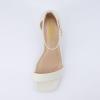 imageCUSHIONAIRE Womens Abbey one band square toe mid block heel sandal Memory Foam Wide Widths AvailableCream