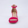 imageCUSHIONAIRE Womens Abbey one band square toe mid block heel sandal Memory Foam Wide Widths AvailableFuchsia Microsuede