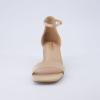 imageCUSHIONAIRE Womens Abbey one band square toe mid block heel sandal Memory Foam Wide Widths AvailableNatural Microsuede