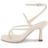 imageCUSHIONAIRE Womens Belmondo dress sandals Memory Foam Wide Widths AvailableBone Patent