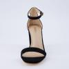 imageCUSHIONAIRE Womens Bliss one band mid block heel sandal Memory Foam Wide Widths AvailableBlack Microsuede