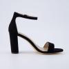 imageCUSHIONAIRE Womens Bliss one band mid block heel sandal Memory Foam Wide Widths AvailableBlack Microsuede