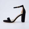 imageCUSHIONAIRE Womens Bliss one band mid block heel sandal Memory Foam Wide Widths AvailableBlack Microsuede
