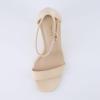 imageCUSHIONAIRE Womens Bliss one band mid block heel sandal Memory Foam Wide Widths AvailableNude Microsuede