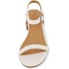 imageCUSHIONAIRE Womens Fontana one band block heel sandal Memory Foam Wide Widths AvailableWhite