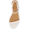 imageCUSHIONAIRE Womens Fontana one band block heel sandal Memory Foam Wide Widths AvailableWhite