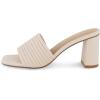 imageCUSHIONAIRE Womens Irma Strappy Block Heel Sandal Memory FoamCream
