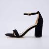 imageCUSHIONAIRE Womens Kimmie one band mid block heel sandal Memory Foam Wide Widths AvailableBlack Microsuede