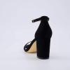 imageCUSHIONAIRE Womens Kimmie one band mid block heel sandal Memory Foam Wide Widths AvailableBlack Microsuede
