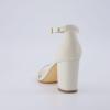 imageCUSHIONAIRE Womens Kimmie one band mid block heel sandal Memory Foam Wide Widths AvailableIvory Nappa