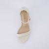 imageCUSHIONAIRE Womens Kimmie one band mid block heel sandal Memory Foam Wide Widths AvailableIvory Nappa