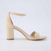 imageCUSHIONAIRE Womens Kimmie one band mid block heel sandal Memory Foam Wide Widths AvailableNude Microsuede
