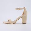 imageCUSHIONAIRE Womens Kimmie one band mid block heel sandal Memory Foam Wide Widths AvailableNude Microsuede