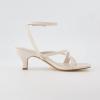 imageCUSHIONAIRE Womens Kitten heel sandal Memory Foam and Wide Widths AvailableIvory