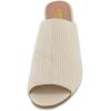 imageCUSHIONAIRE Womens Nima Knit Heel Sandal Memory Foam Wide Widths AvailableIvory Rib
