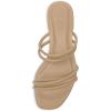 imageCUSHIONAIRE Womens Nora low block heel sandal Memory FoamBeige