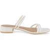 imageCUSHIONAIRE Womens Nora low block heel sandal Memory FoamWhite Iridescent