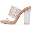 imageCUSHIONAIRE Womens Nori rhinestone lucite Heel Sandal Memory FoamNude