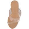 imageCUSHIONAIRE Womens Nori rhinestone lucite Heel Sandal Memory FoamNude
