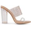 imageCUSHIONAIRE Womens Nori rhinestone lucite Heel Sandal Memory FoamNude