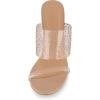 imageCUSHIONAIRE Womens Nori rhinestone lucite Heel Sandal Memory FoamNude