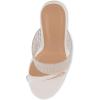 imageCUSHIONAIRE Womens Nori rhinestone lucite Heel Sandal Memory FoamWhite