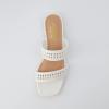 imageCUSHIONAIRE Womens Norma low block heel sandal Memory Foam and Wide Widths AvailableWhite