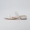 imageCUSHIONAIRE Womens Norma low block heel sandal Memory Foam and Wide Widths AvailableWhite