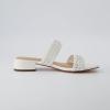 imageCUSHIONAIRE Womens Norma low block heel sandal Memory Foam and Wide Widths AvailableWhite