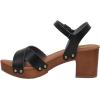 imageCUSHIONAIRE Womens Slate Faux Wood Sandal Memory Foam Insole ampamp LiteSole Technology Wide Widths AvailableBlack