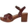 imageCUSHIONAIRE Womens Slate Faux Wood Sandal Memory Foam Insole ampamp LiteSole Technology Wide Widths AvailableWhisky