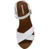 imageCUSHIONAIRE Womens Slate Faux Wood Sandal Memory Foam Insole ampamp LiteSole Technology Wide Widths AvailableWhite