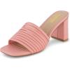 imageCUSHIONAIRE Womens Irma Strappy Block Heel Sandal Memory FoamPink