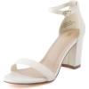 imageCUSHIONAIRE Womens Kimmie one band mid block heel sandal Memory Foam Wide Widths AvailableIvory Nappa