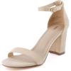 imageCUSHIONAIRE Womens Kimmie one band mid block heel sandal Memory Foam Wide Widths AvailableNude Microsuede