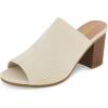 imageCUSHIONAIRE Womens Nima Knit Heel Sandal Memory Foam Wide Widths AvailableIvory Rib